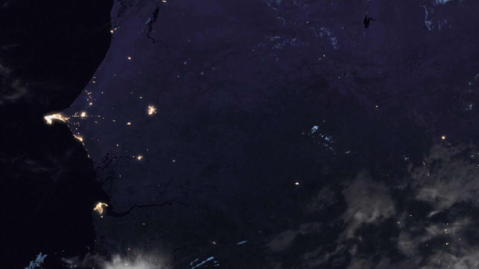 Le ciel au-dessus du Sénégal vu par le satellite Meteosat, 17 octobre à 5 h 30