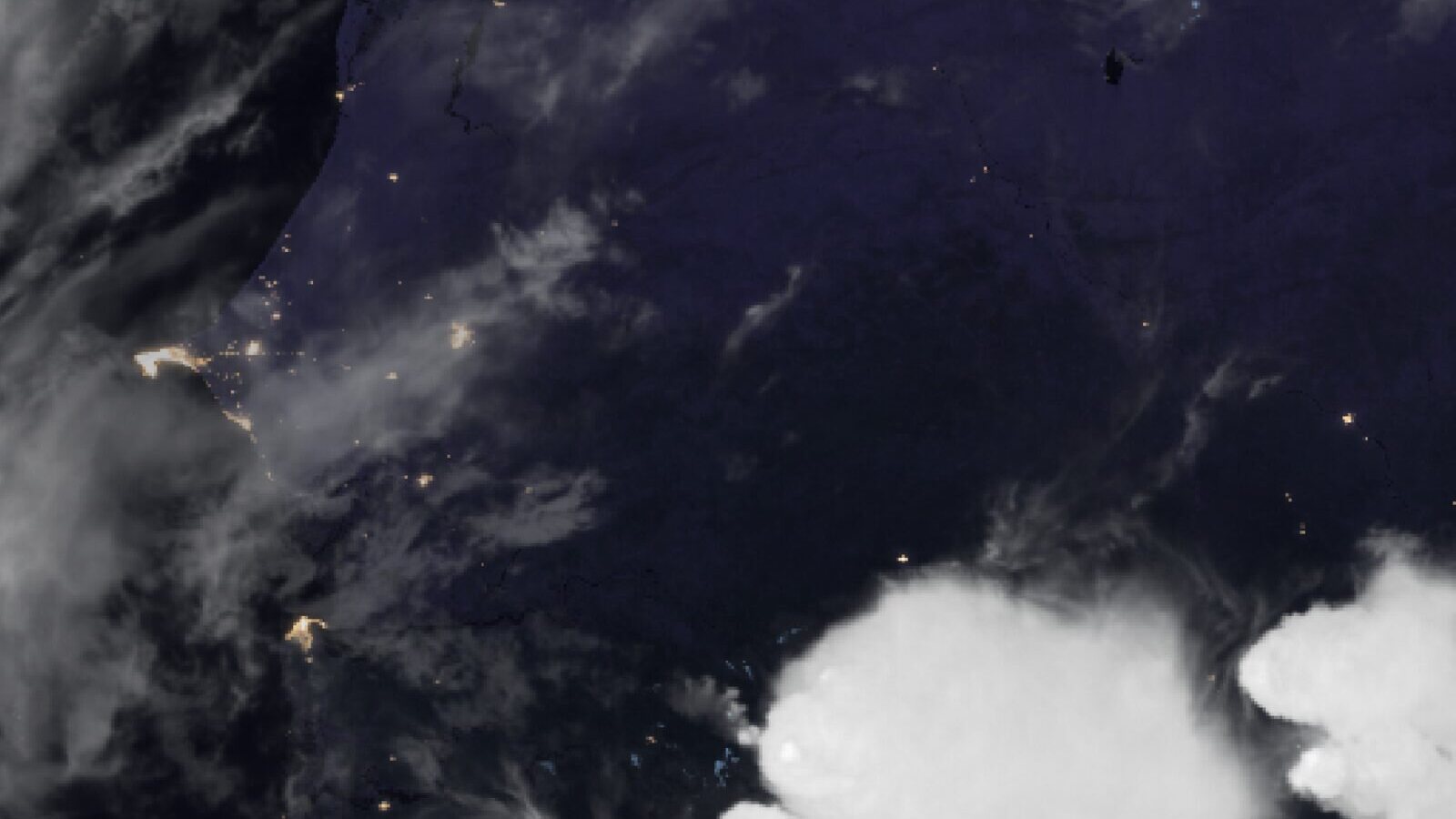 Le ciel au-dessus du Sénégal vu par le satellite Meteosat, 9 octobre à 19 h 30