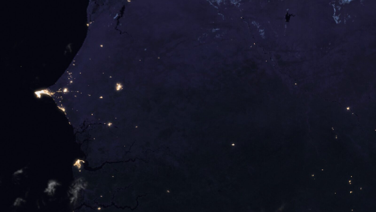 Le ciel au-dessus du Sénégal vu par le satellite Meteosat, 15 octobre à 2 h
