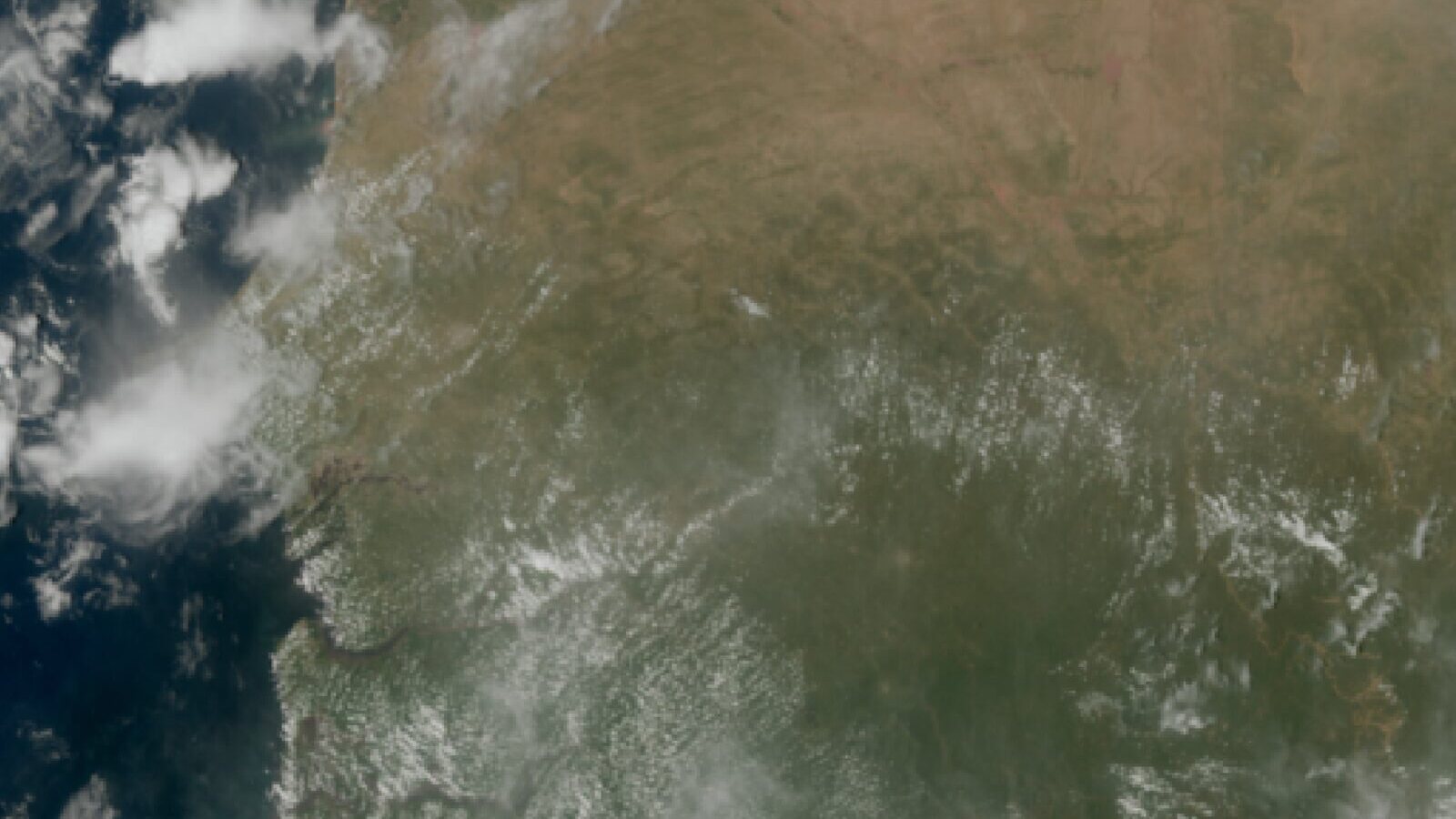 Le ciel au-dessus du Sénégal vu par le satellite Meteosat, 7 octobre à 12 h 30