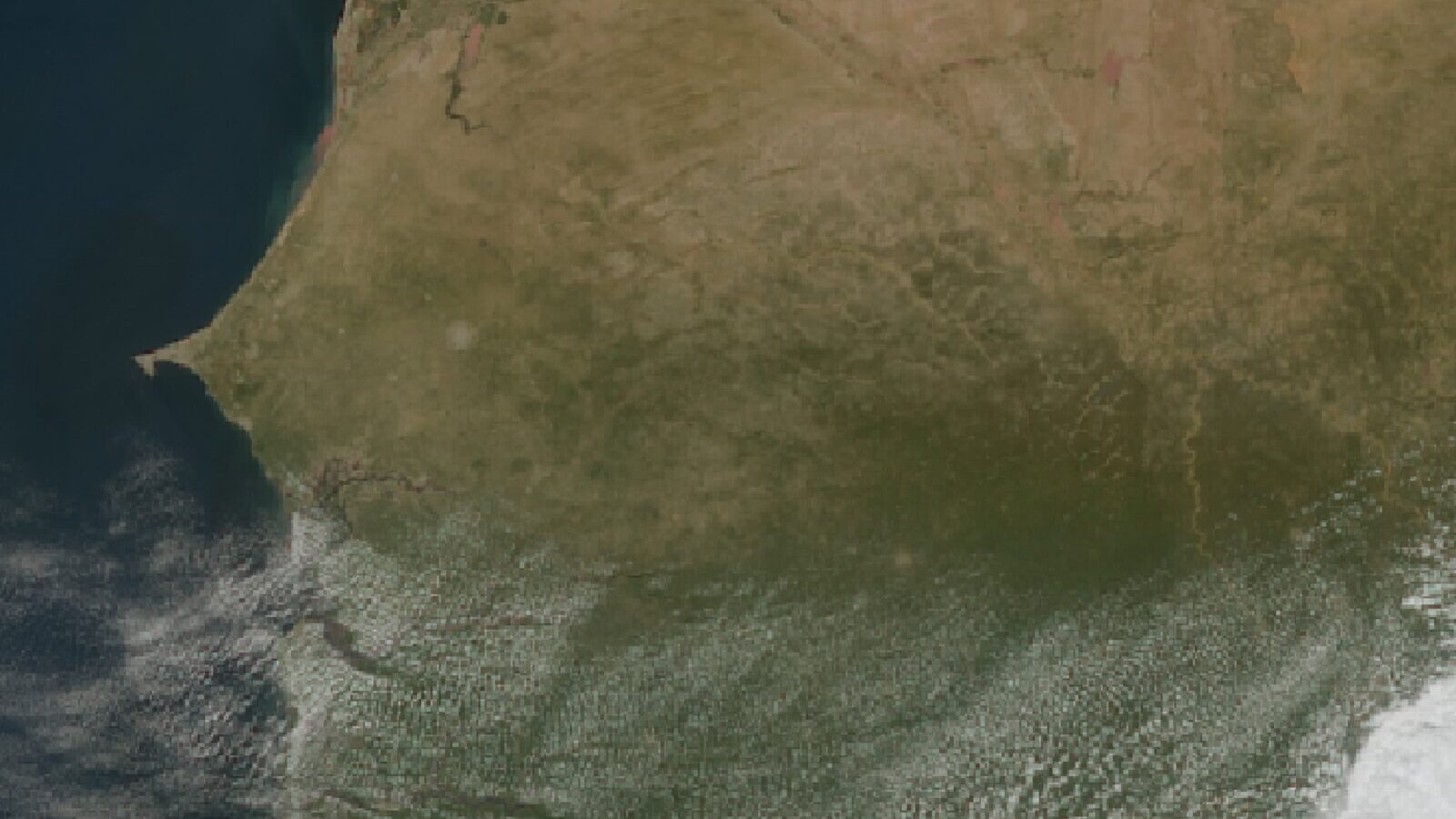 Le ciel au-dessus du Sénégal vu par le satellite Meteosat, 1er octobre à 12 h 30