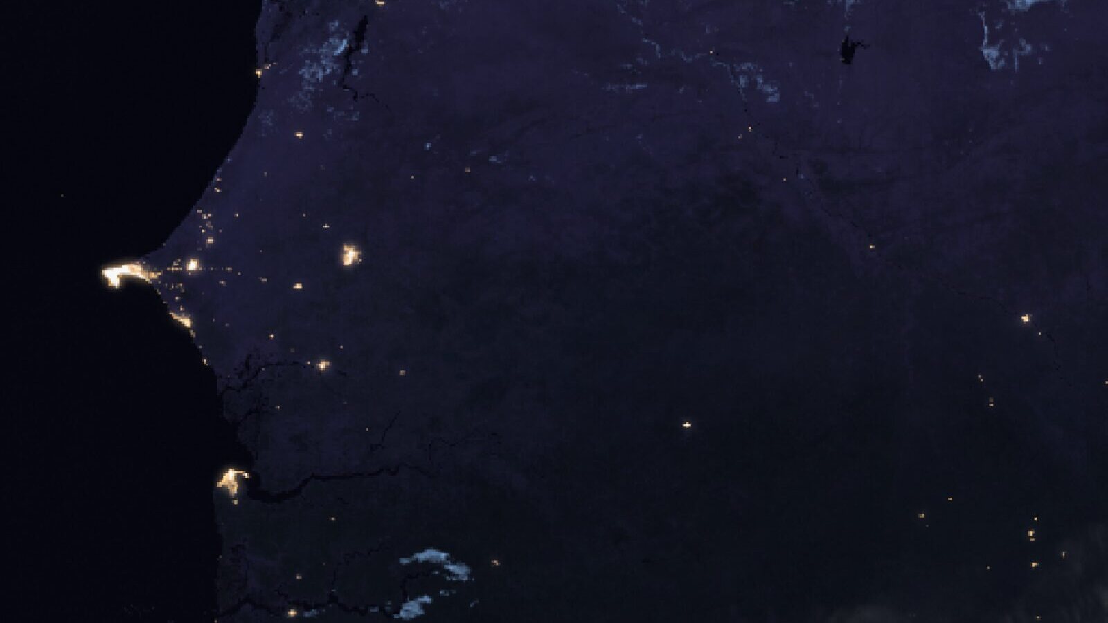 Le ciel au-dessus du Sénégal vu par le satellite Meteosat, 1er octobre à 0 h 30