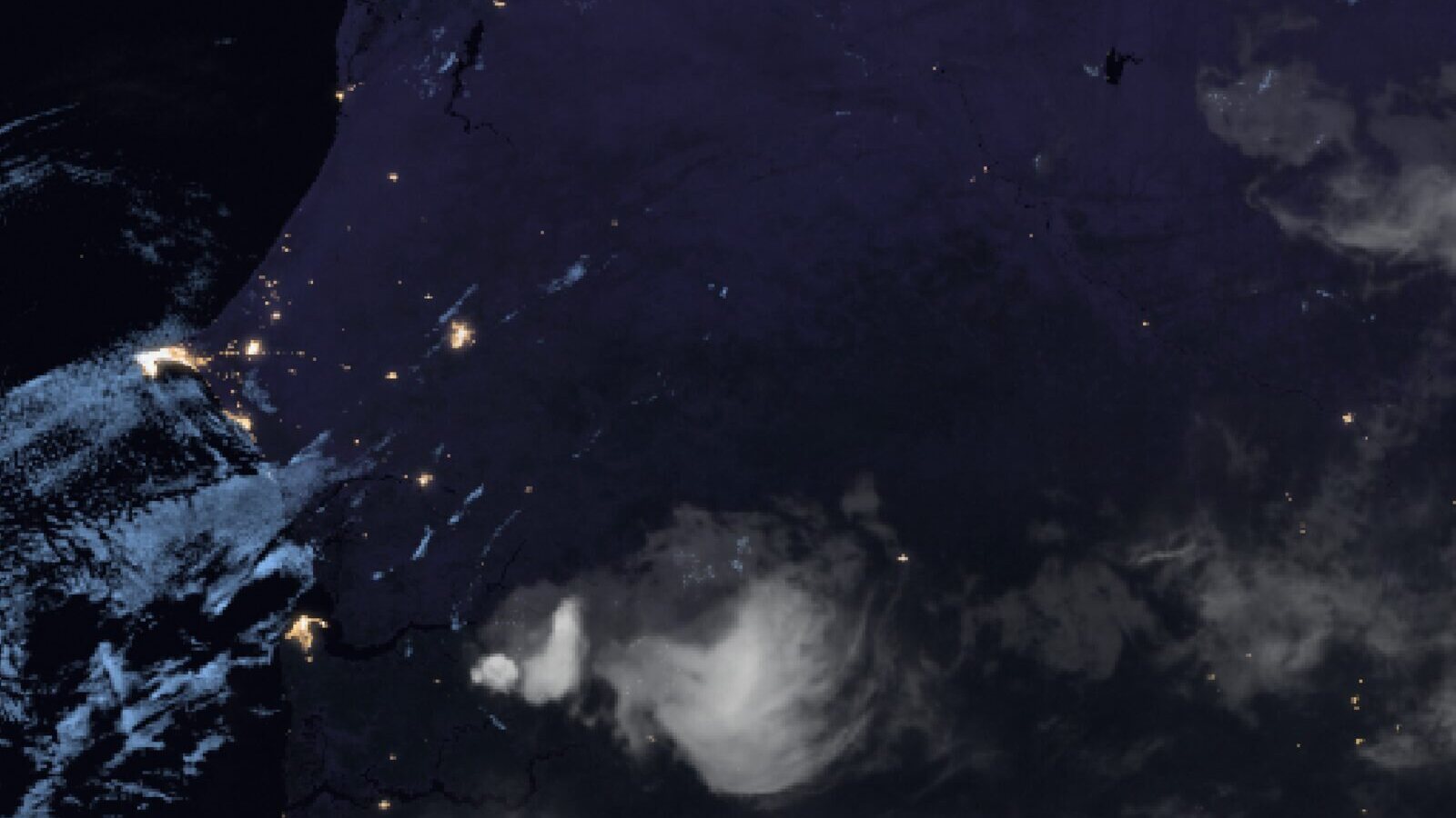 Le ciel au-dessus du Sénégal vu par le satellite Meteosat, 2 octobre à 0 h 30
