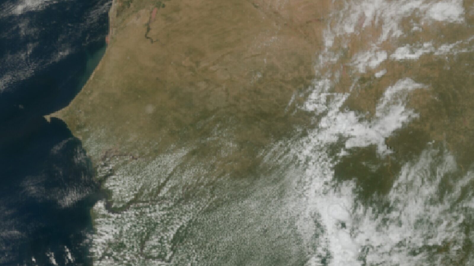 Le ciel au-dessus du Sénégal vu par le satellite Meteosat, 2 octobre à 12 h 30