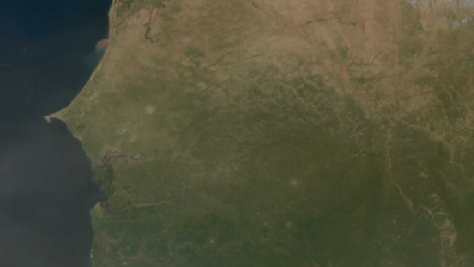 Le ciel au-dessus du Sénégal vu par le satellite Meteosat, 13 octobre à 12 h 30