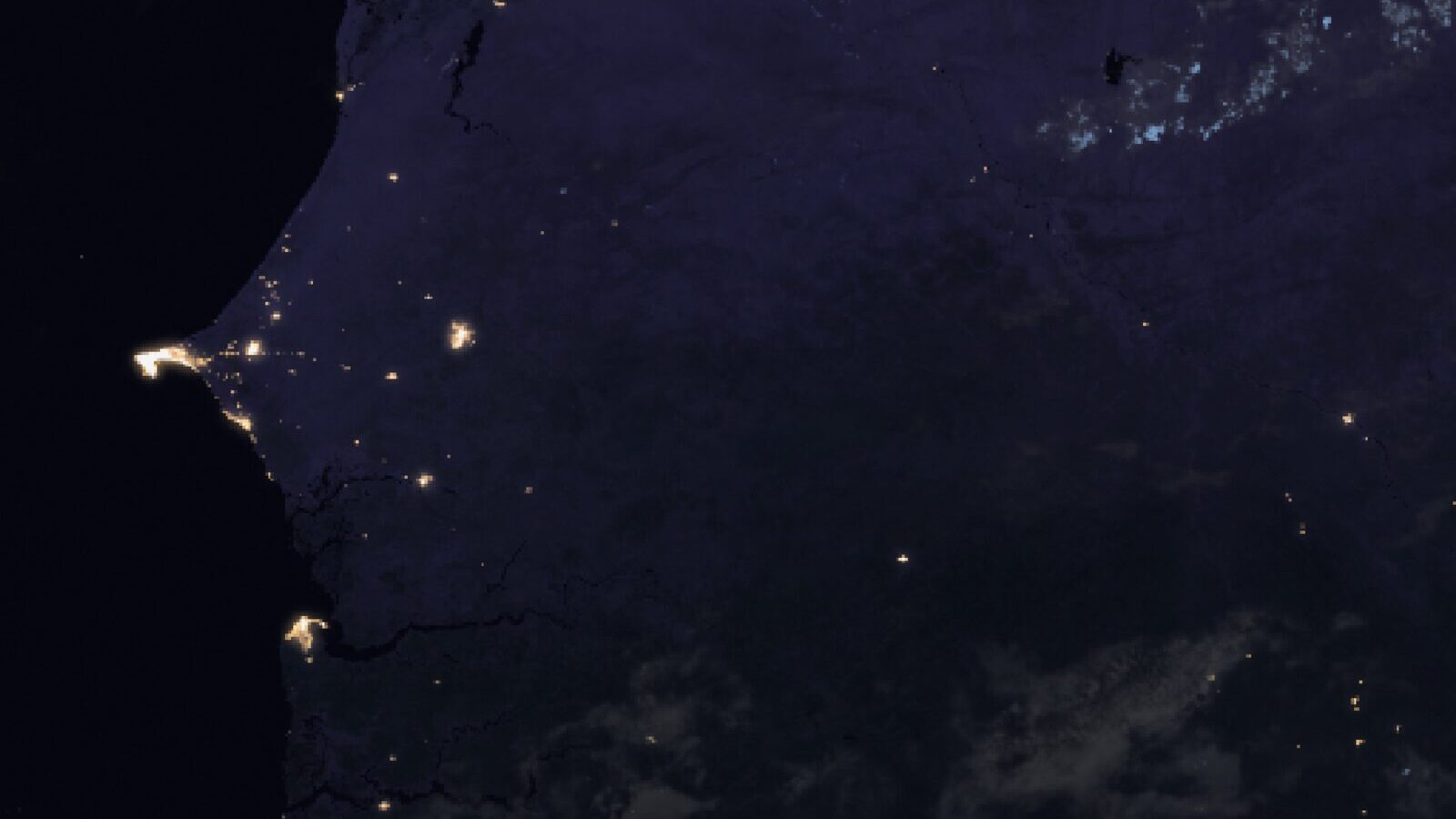 Le ciel au-dessus du Sénégal vu par le satellite Meteosat, 18 octobre à 0 h 30