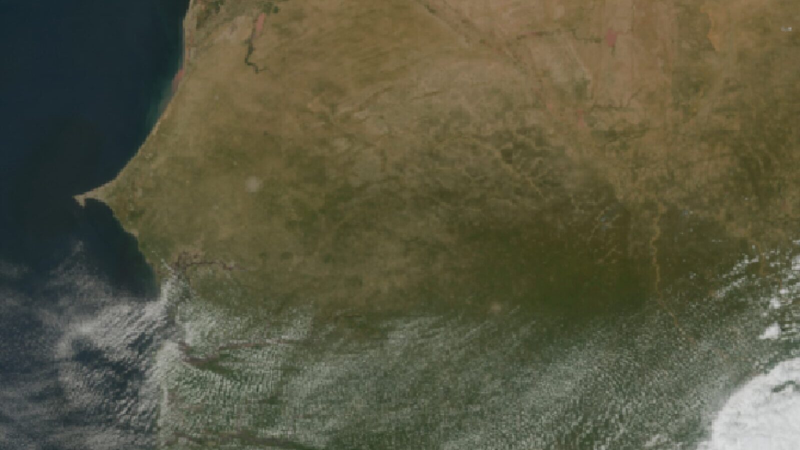 Le ciel au-dessus du Sénégal vu par le satellite Meteosat, 1er octobre à 13 h