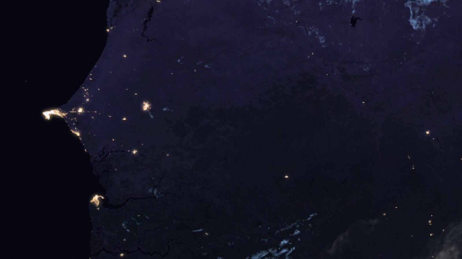 Le ciel au-dessus du Sénégal vu par le satellite Meteosat, 1er octobre à 4 h 30