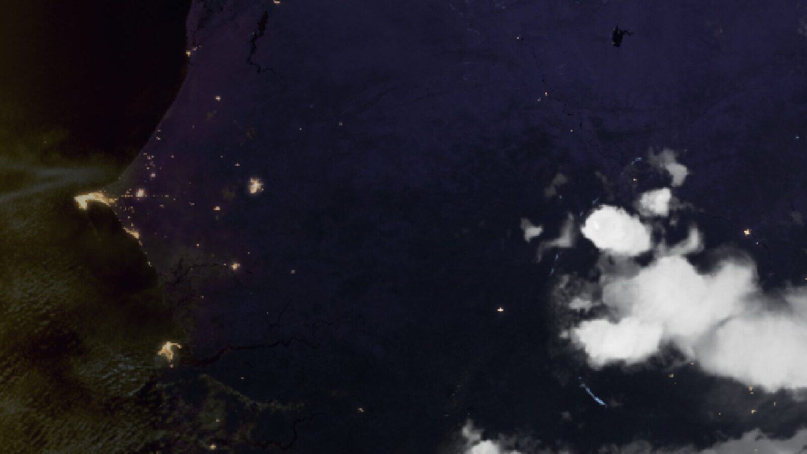 Le ciel au-dessus du Sénégal vu par le satellite Meteosat, 1er octobre à 18 h 30