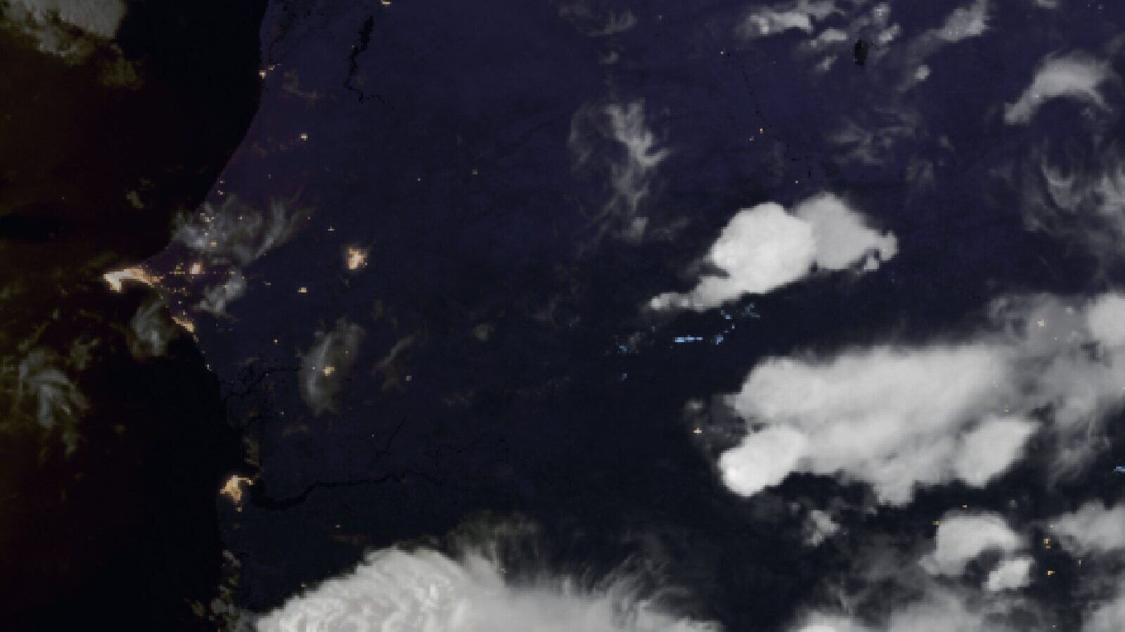 Le ciel au-dessus du Sénégal vu par le satellite Meteosat, 3 octobre à 18 h 30