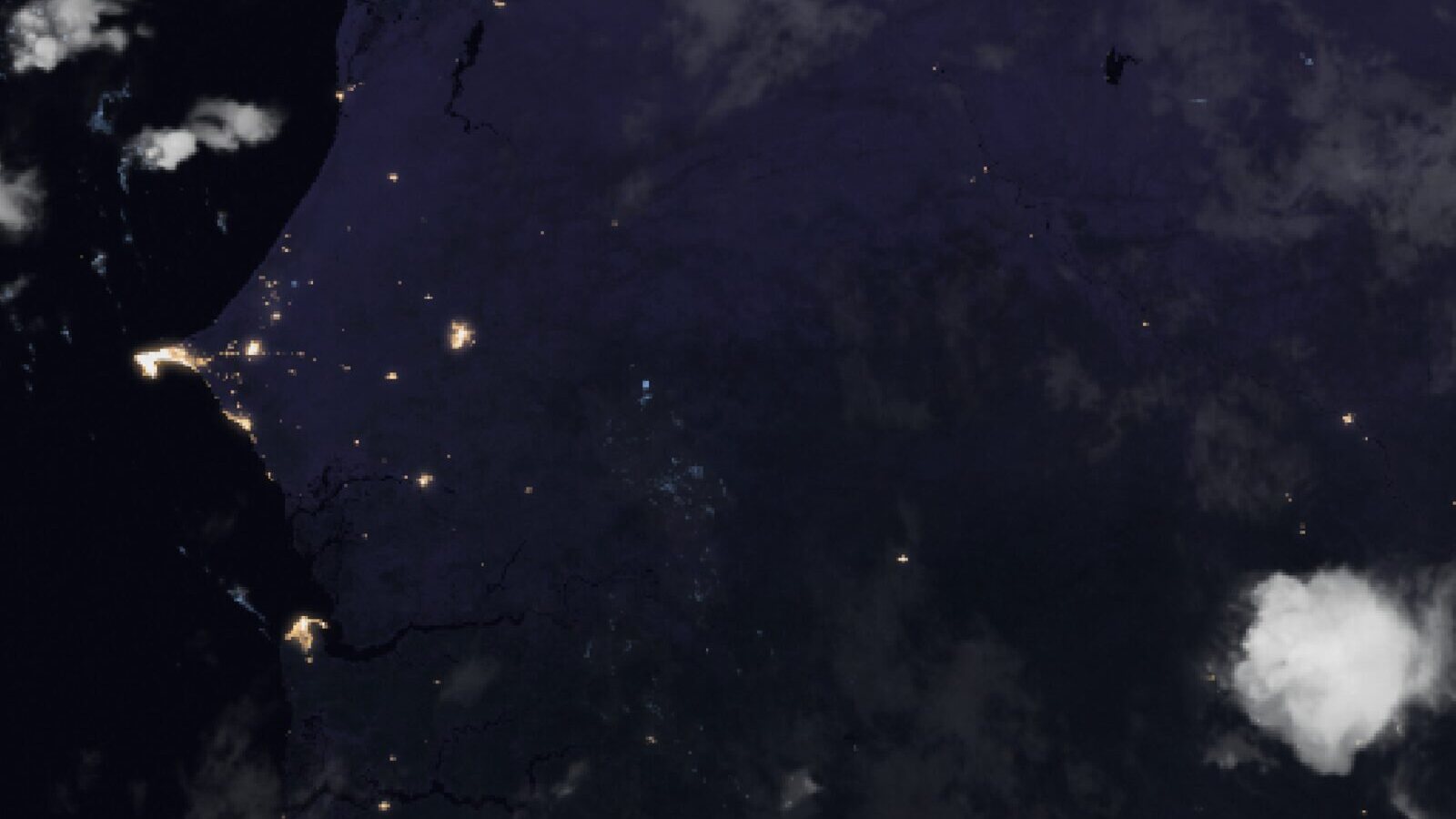 Le ciel au-dessus du Sénégal vu par le satellite Meteosat, 7 octobre à 4 h 30