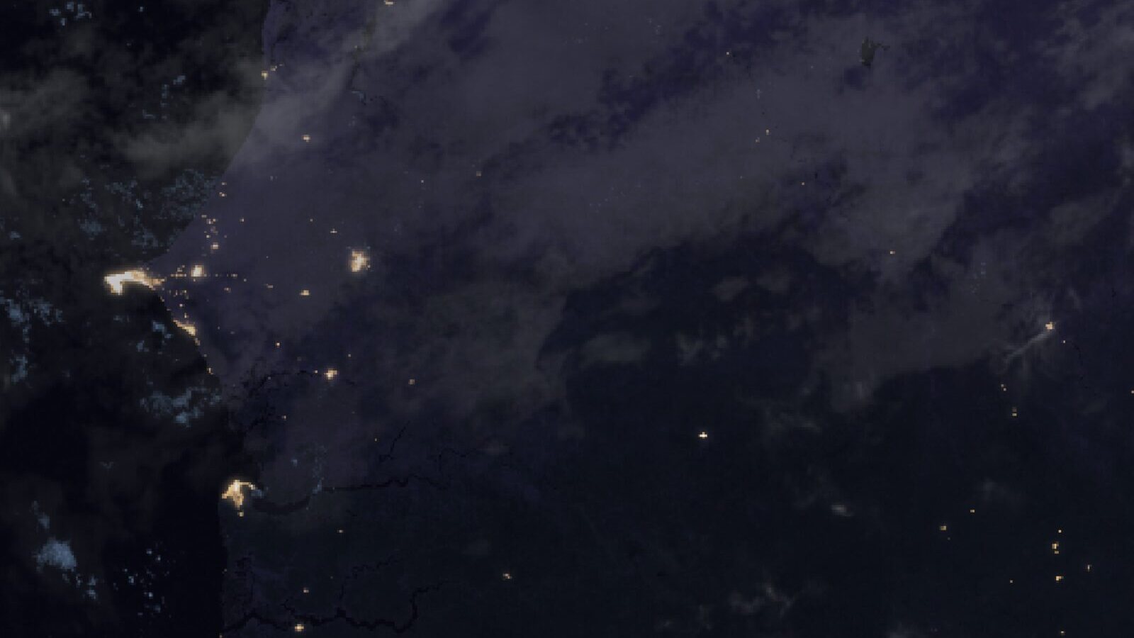 Le ciel au-dessus du Sénégal vu par le satellite Meteosat, 12 octobre à 4 h 30