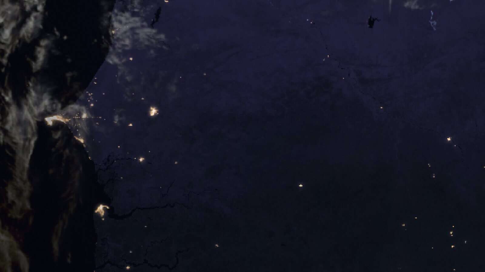 Le ciel au-dessus du Sénégal vu par le satellite Meteosat, 14 octobre à 18 h 30