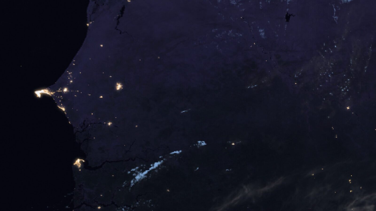 Le ciel au-dessus du Sénégal vu par le satellite Meteosat, 16 octobre à 4 h 30
