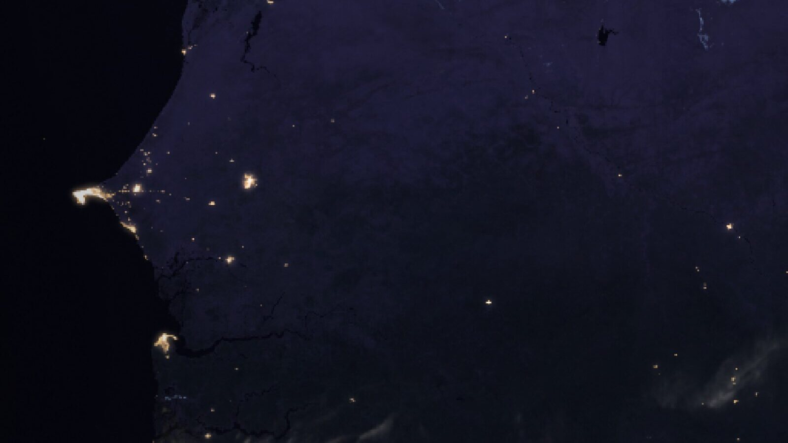 Le ciel au-dessus du Sénégal vu par le satellite Meteosat, 15 octobre à 18 h 30