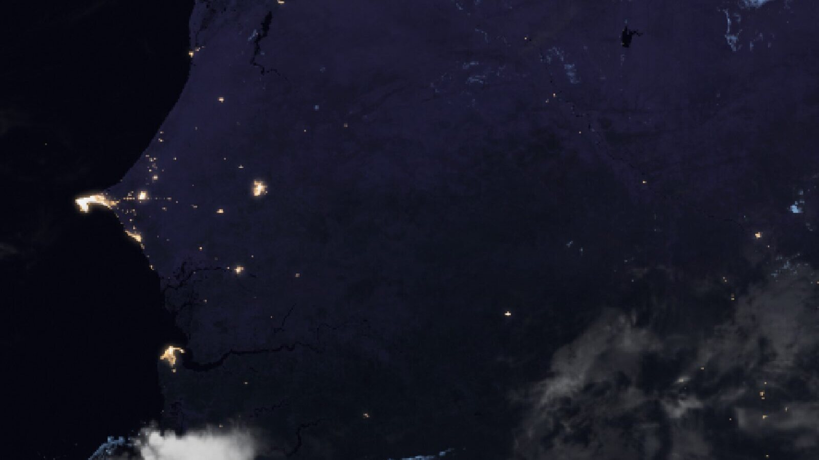 Le ciel au-dessus du Sénégal vu par le satellite Meteosat, 17 octobre à 4 h 30
