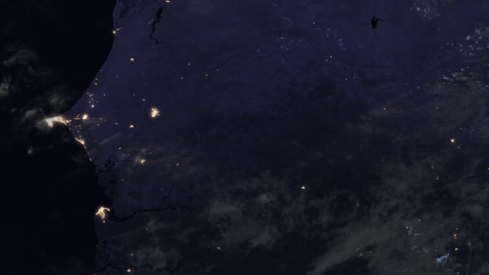 Le ciel au-dessus du Sénégal vu par le satellite Meteosat, 18 octobre à 4 h 30