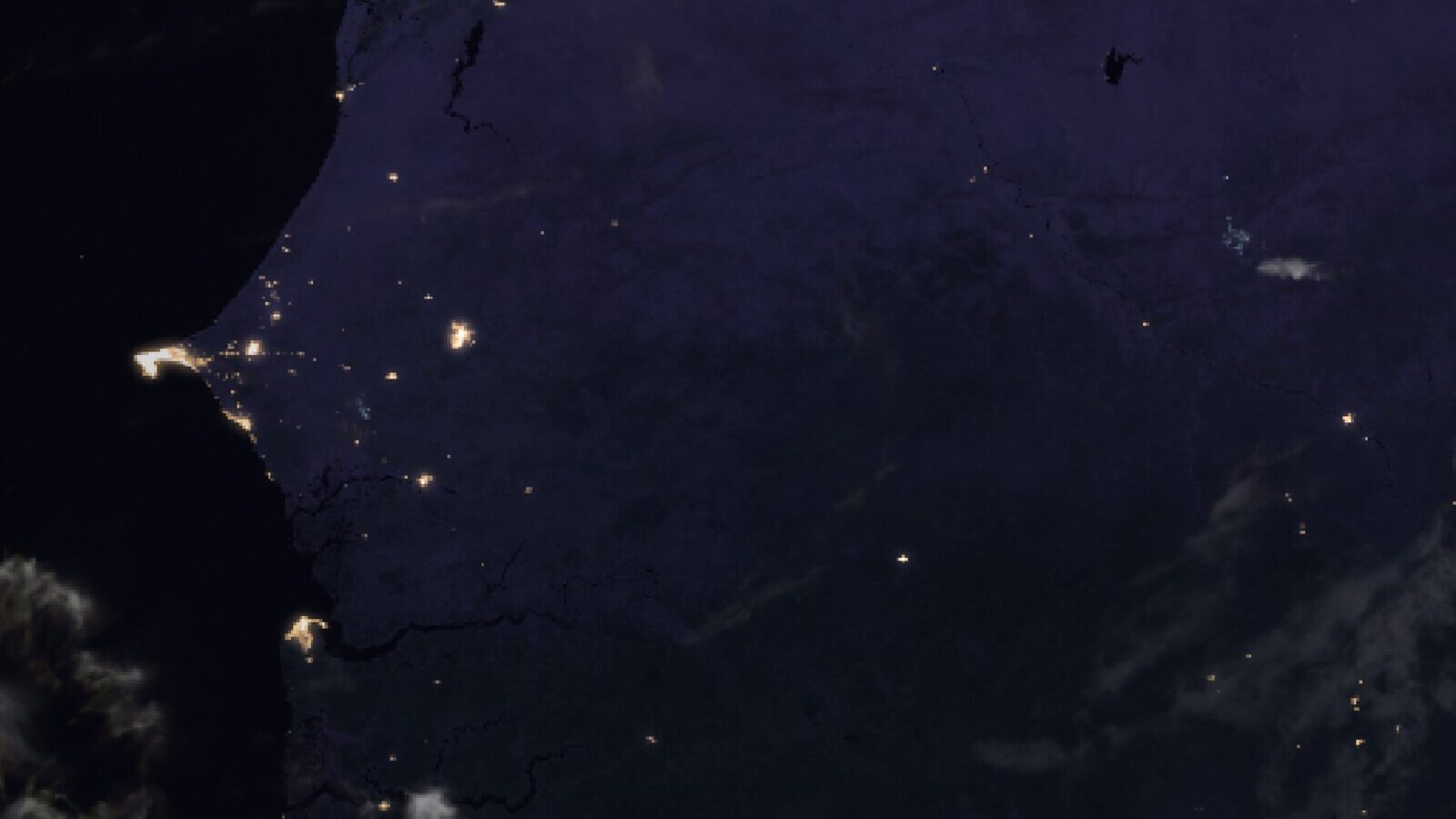 Le ciel au-dessus du Sénégal vu par le satellite Meteosat, 18 octobre à 18 h 30
