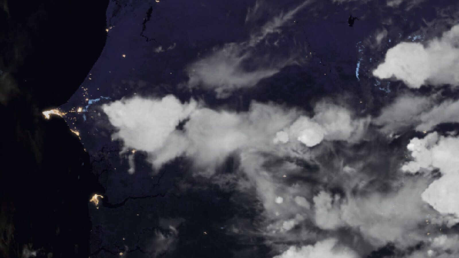 Le ciel au-dessus du Sénégal vu par le satellite Meteosat, 19 octobre à 18 h 30