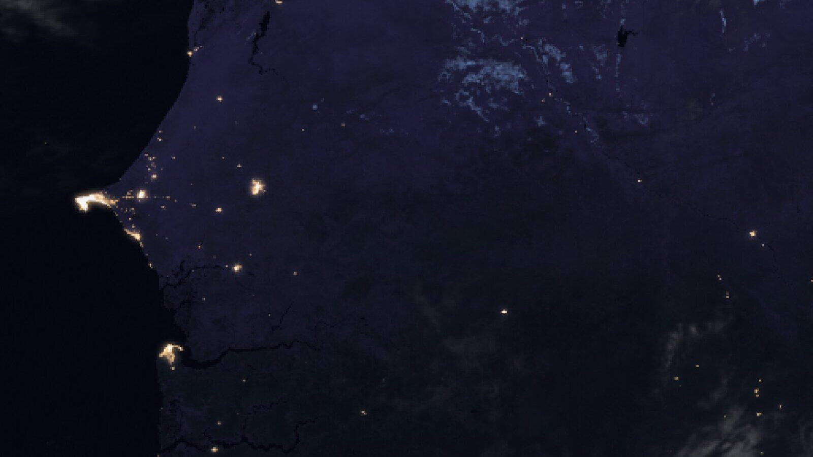 Le ciel au-dessus du Sénégal vu par le satellite Meteosat, 23 octobre à 4 h 30