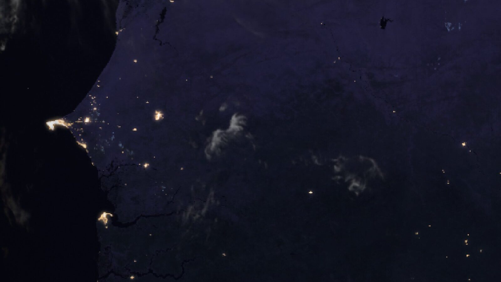 Le ciel au-dessus du Sénégal vu par le satellite Meteosat, 22 octobre à 18 h 30