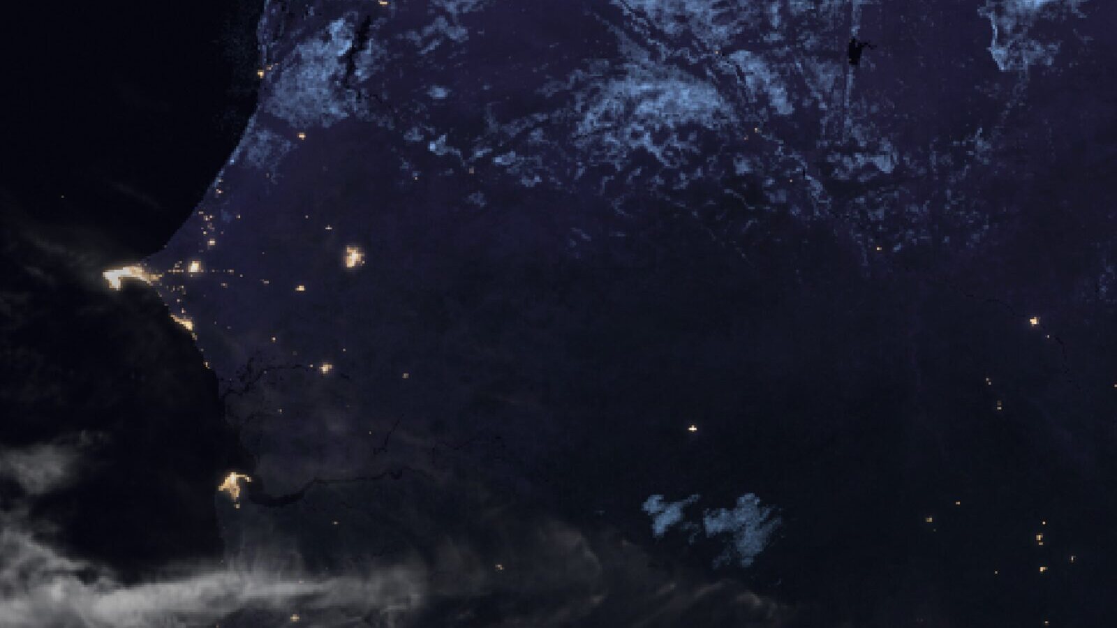 Le ciel au-dessus du Sénégal vu par le satellite Meteosat, 24 octobre à 4 h 30