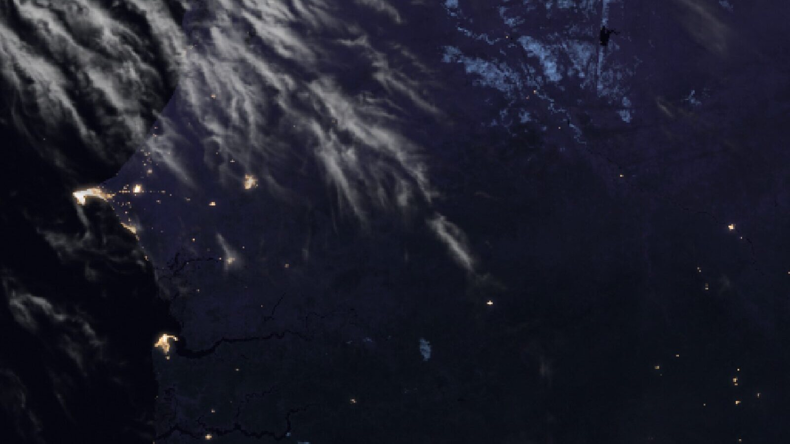 Le ciel au-dessus du Sénégal vu par le satellite Meteosat, 25 octobre à 4 h 30