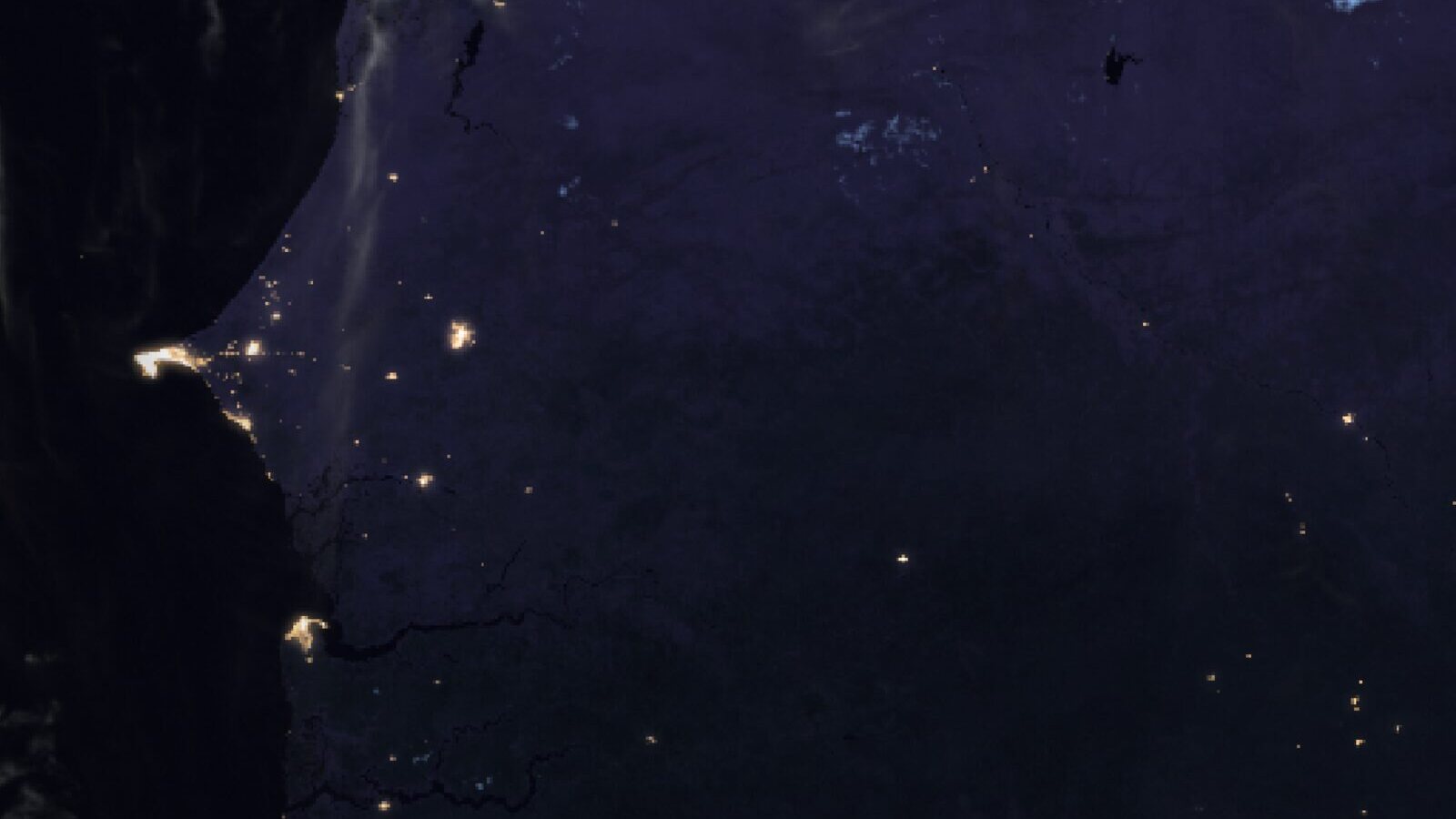 Le ciel au-dessus du Sénégal vu par le satellite Meteosat, 24 octobre à 18 h 30
