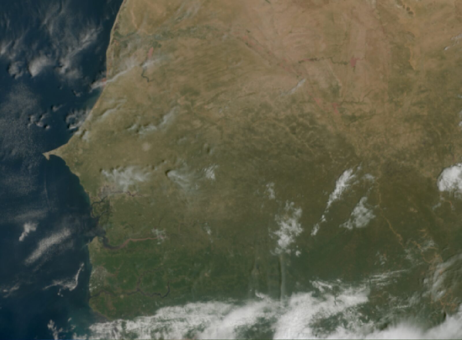 Le ciel au-dessus du Sénégal vu par le satellite Meteosat, Sam 17 à 10 h 30